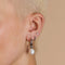 Serenity Pearl Hoops Stacking Set in Silver