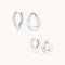 Molten Hoops Stacking Set in Silver-Astrid &amp; Miyu