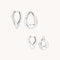 Molten Hoops Stacking Set in Silver-Astrid &amp; Miyu
