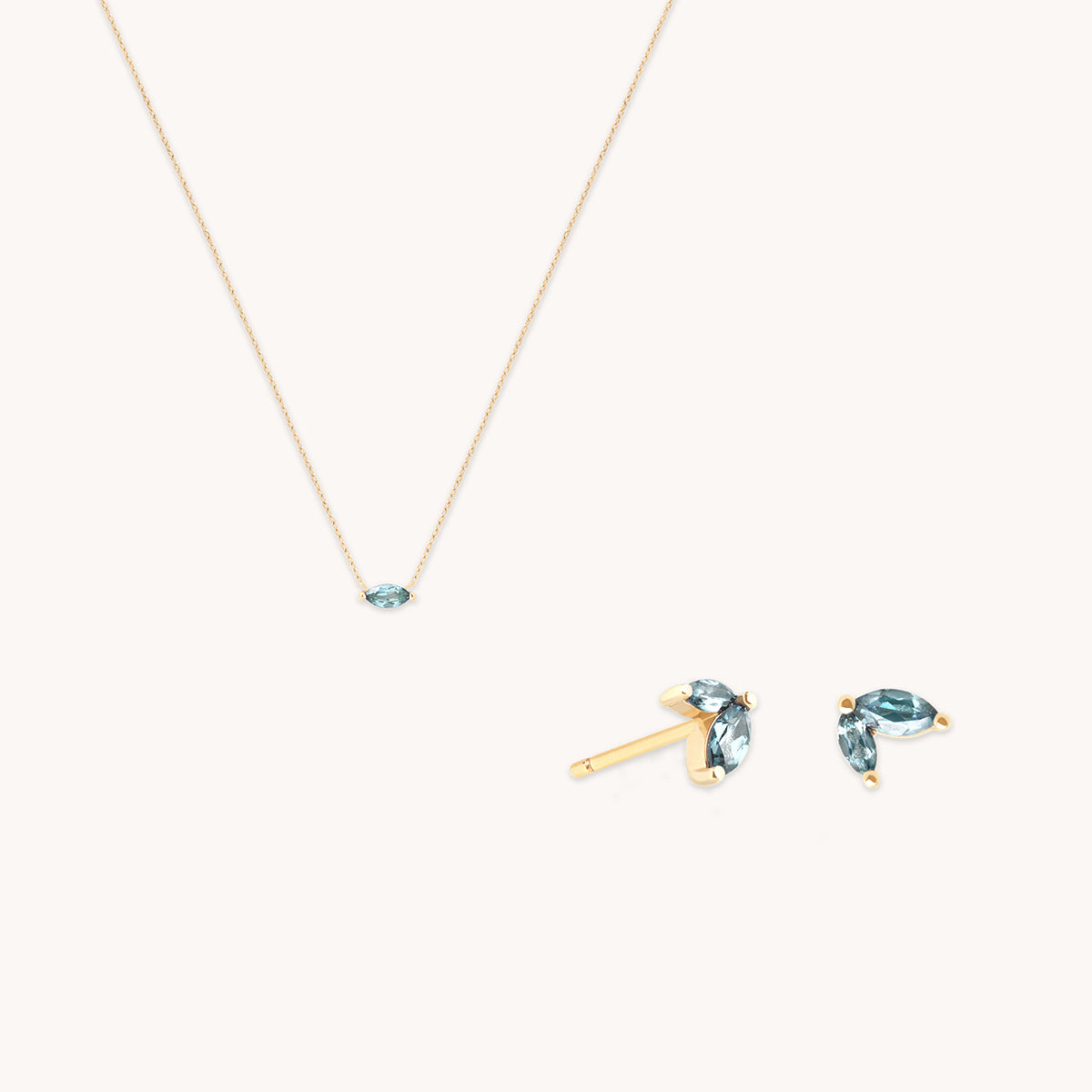 Alexandrite Marquise Stacking Set in Solid Gold-Astrid &amp; Miyu