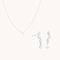 Diamond Marquise Drop Stacking Set in Solid White Gold-Astrid &amp; Miyu
