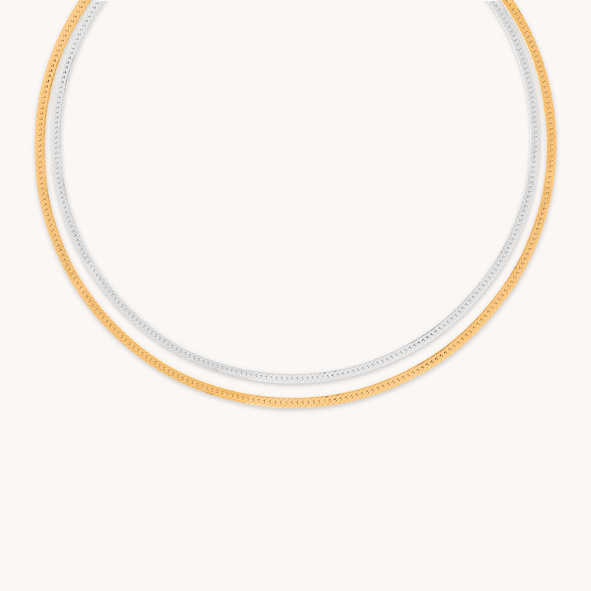 Essential Snake Chain Necklace Stacking Set in Mixed Metal-Astrid &amp; Miyu