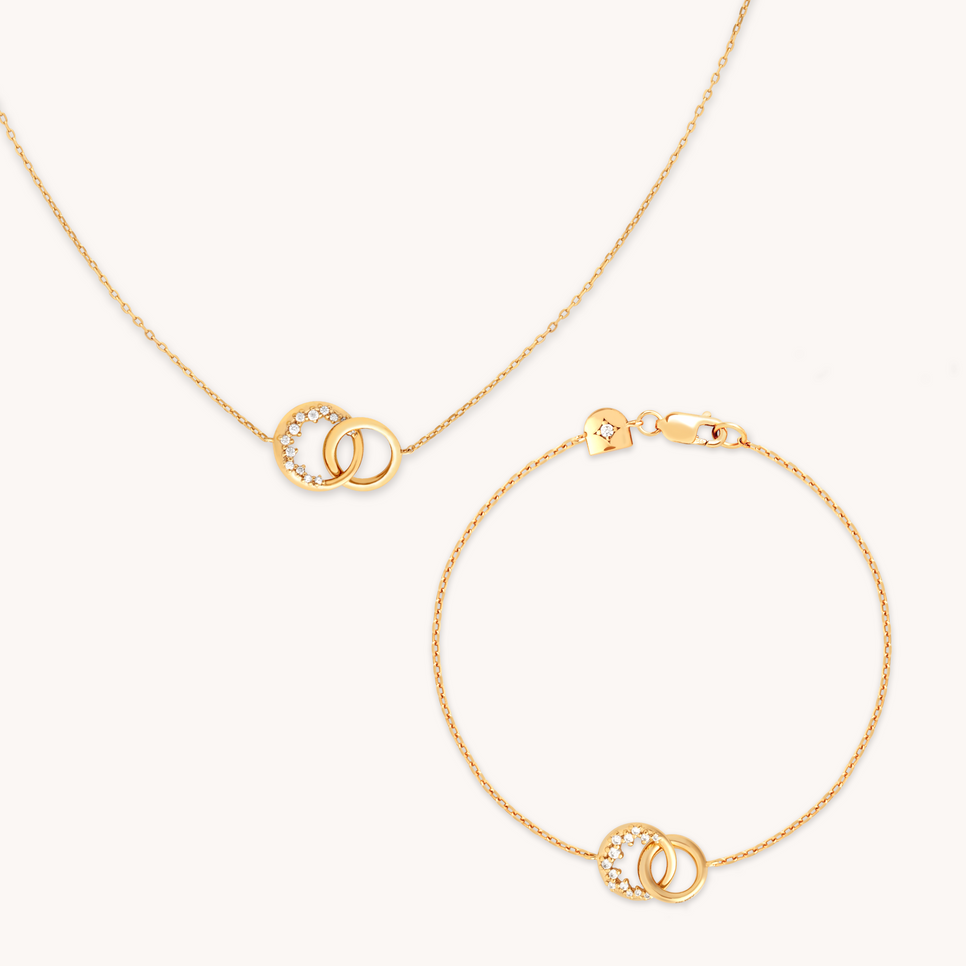 Orbit Pendant Stacking Set in Gold-Astrid &amp; Miyu