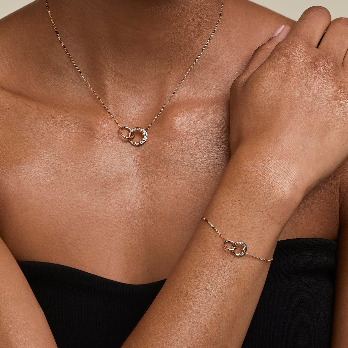 Orbit Pendant Stacking Set in Gold-Astrid &amp; Miyu