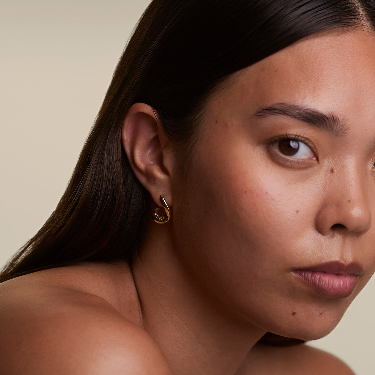 Molten Hoops in Gold