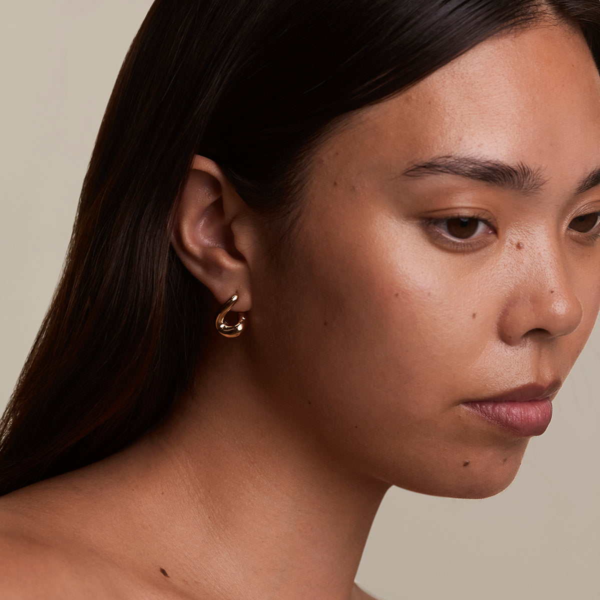 Molten Hoops in Gold
