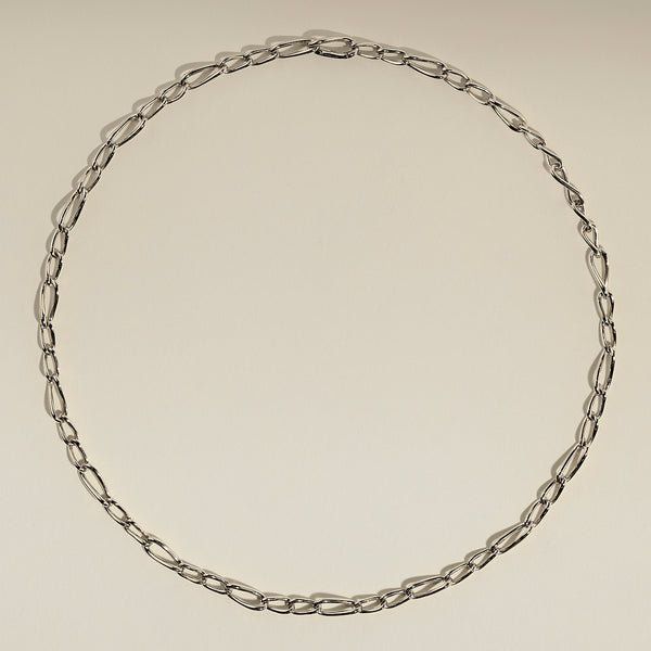 Infinite Slim Chain Necklace in Silver