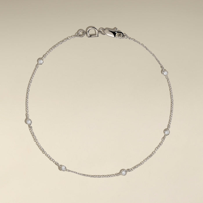 Mayfair Chain Bracelet in Solid White Gold-Astrid &amp; Miyu