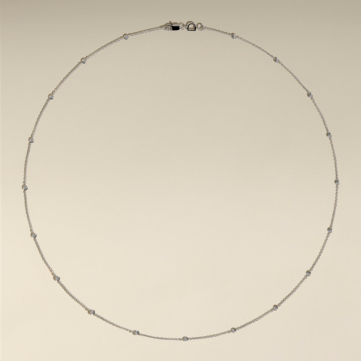 Mayfair Chain Necklace in Solid White Gold-Astrid &amp; Miyu