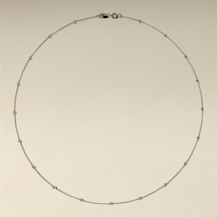 Mayfair Chain Necklace in Solid White Gold-Astrid &amp; Miyu