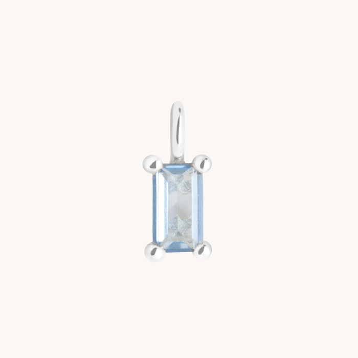 Blue Spinel Charm 9k White Gold-Astrid &amp; Miyu