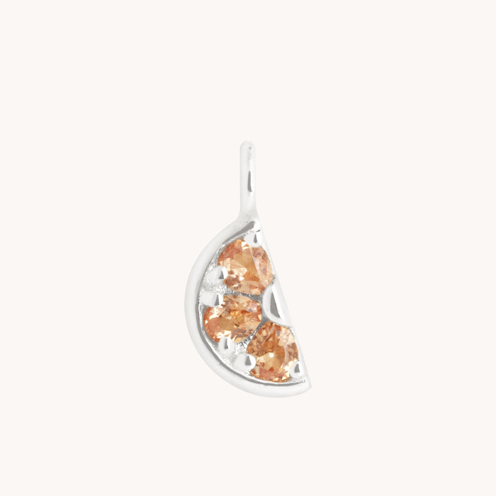 Orange Slice Charm 9k White Gold-Astrid &amp; Miyu