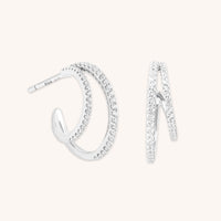 Illusion Crystal Hoops in Silver-Astrid & Miyu