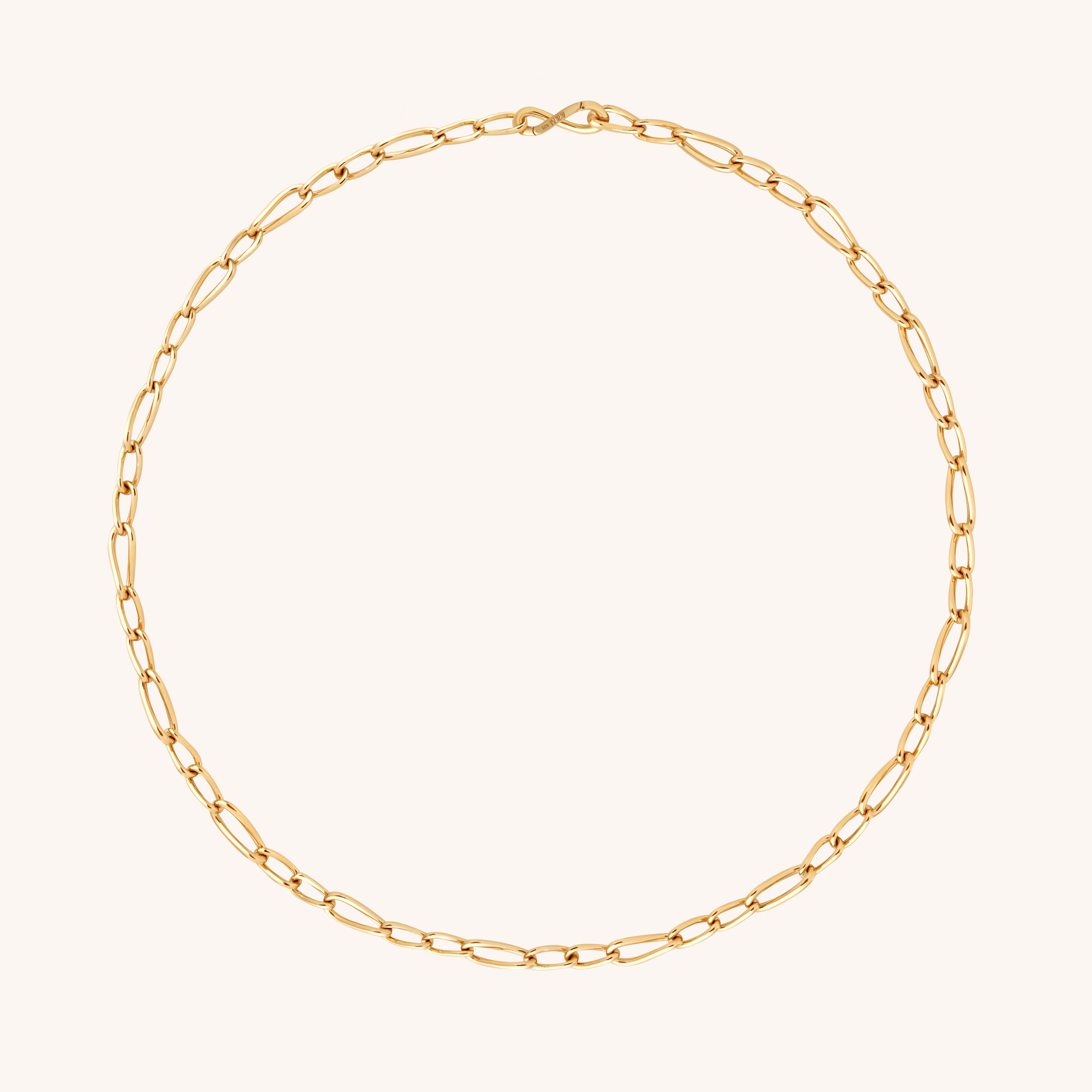 18k Gold Plated Jewellery - Infinite Slim Chain Necklace in Gold - Chain Necklace - Astrid &amp; Miyu