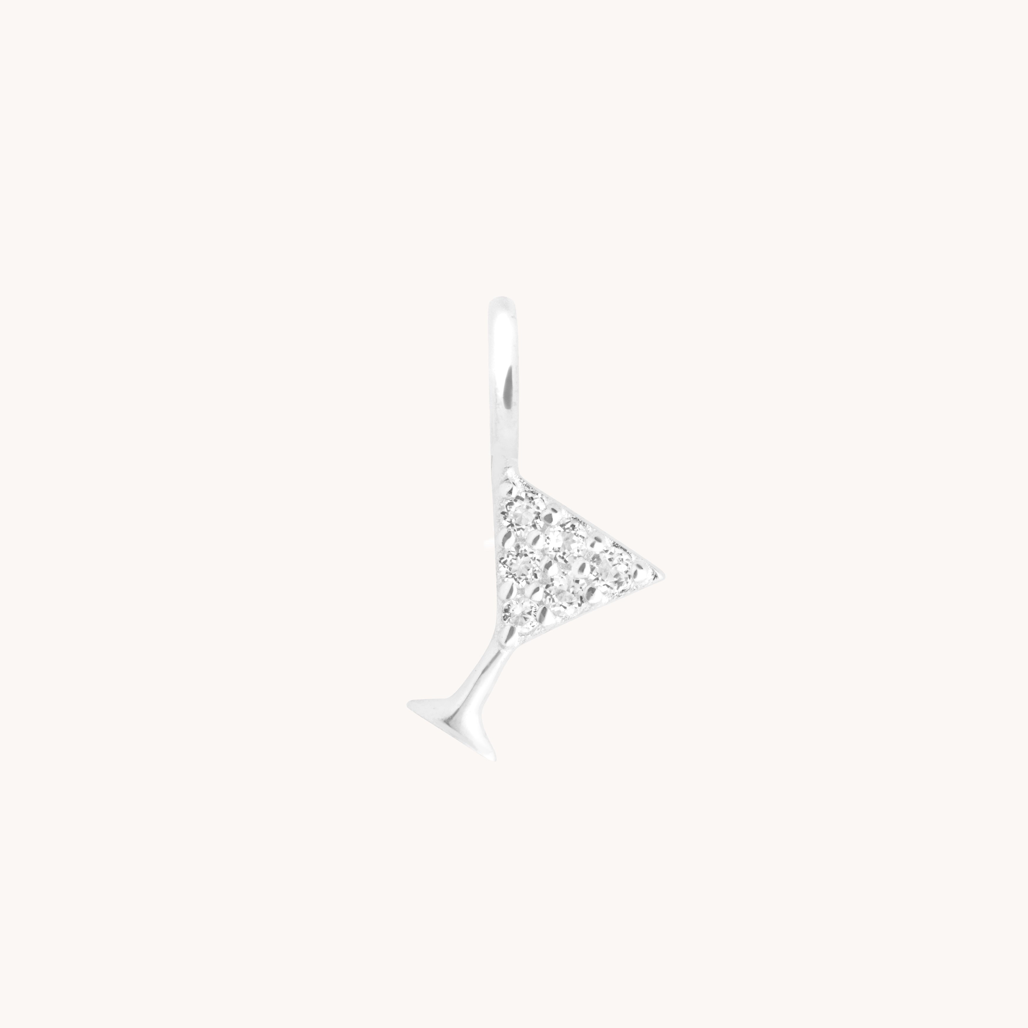 Motif Charms - Martini Pavé Charm 9k White Gold - Welding Charm - Astrid &amp; Miyu