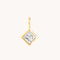 Birthstone Charms - Diamond Square Charm 9k Gold - Charms & Pendants - Astrid &amp; Miyu