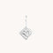 Birthstone Charms - Diamond Square Charm 9k White Gold - Charms & Pendants - Astrid &amp; Miyu