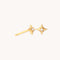 Cosmic Star Gem Stud Earrings in Gold