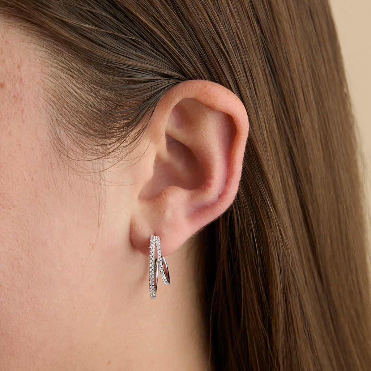 Illusion Crystal Hoops in Silver-Astrid &amp; Miyu