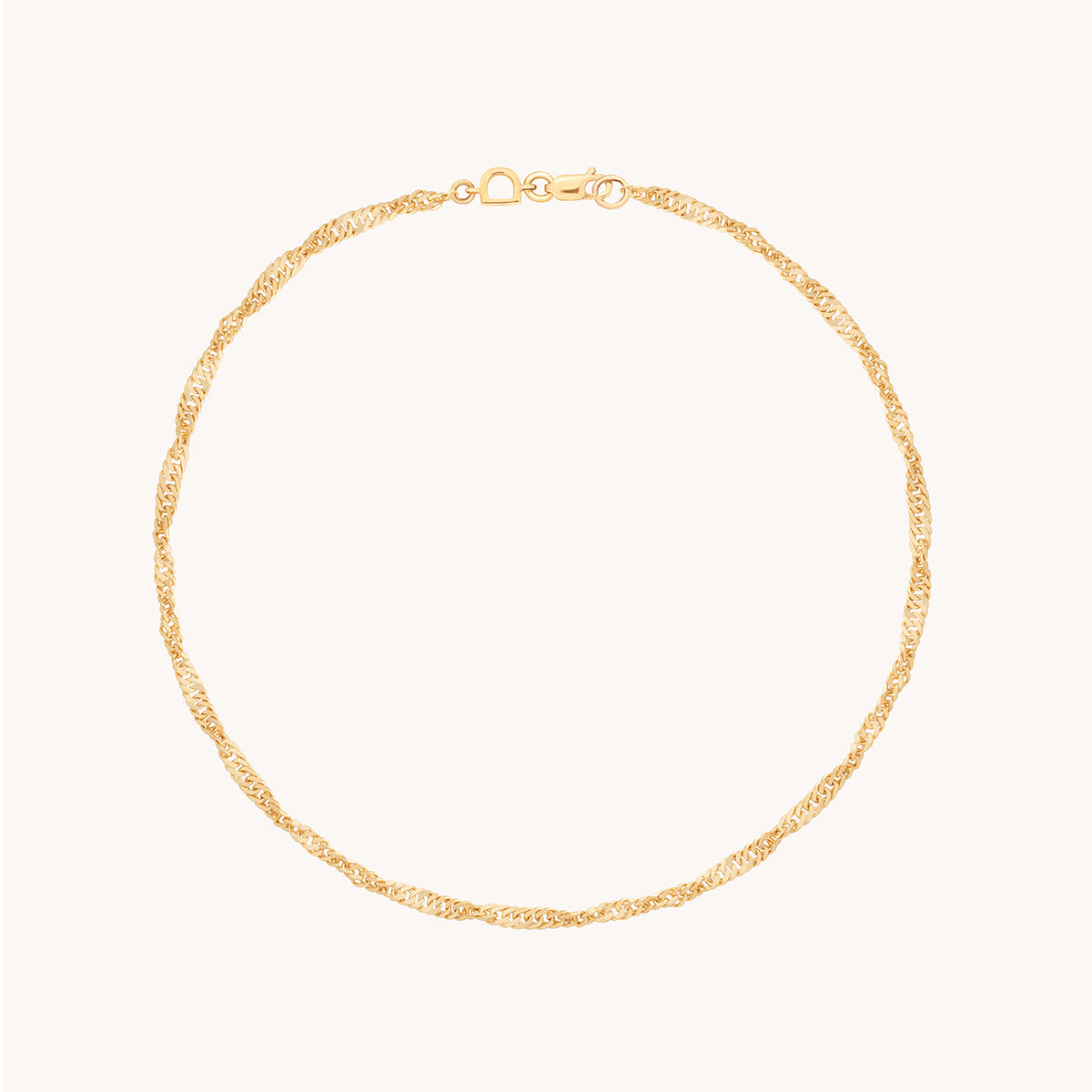 Bold Astrid Story Chain Anklet in Solid Gold-Astrid &amp; Miyu