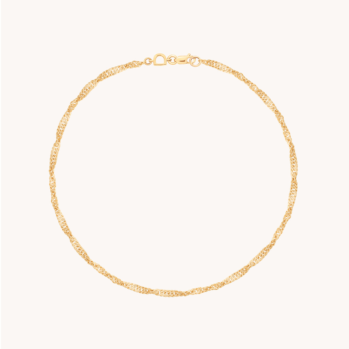 Bold Astrid Chain Anklet in Solid Gold-Astrid &amp; Miyu