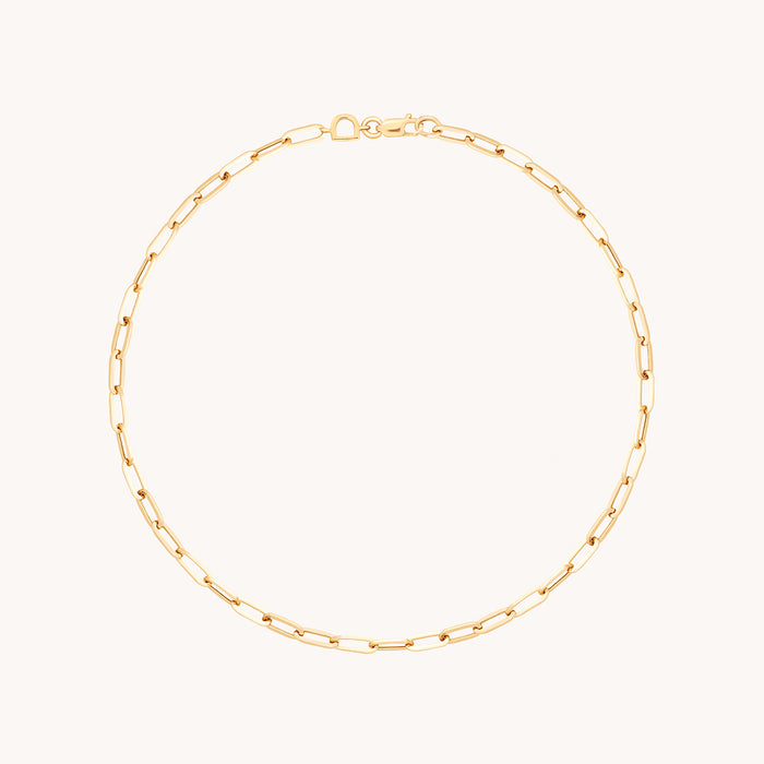 Piccadilly Chain Anklet in Solid Gold-Astrid &amp; Miyu
