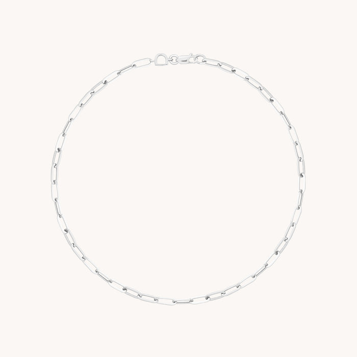 Piccadilly Story Chain Anklet in Solid White Gold-Astrid &amp; Miyu