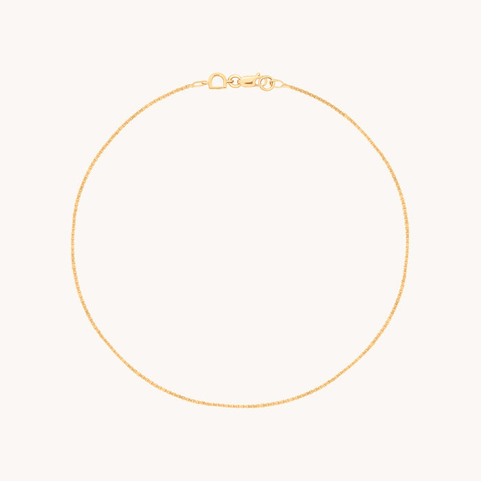 Shoreditch Chain Anklet in Solid Gold-Astrid &amp; Miyu