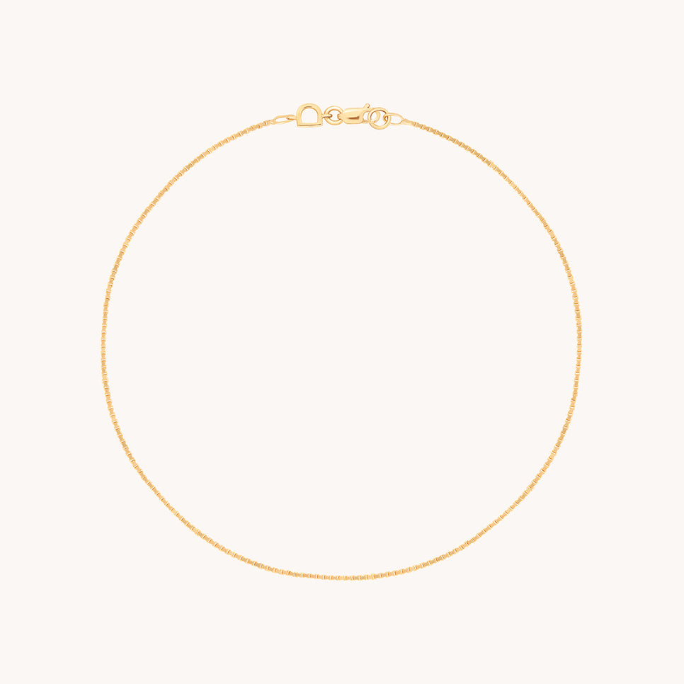 Shoreditch Chain Anklet in Solid Gold-Astrid &amp; Miyu