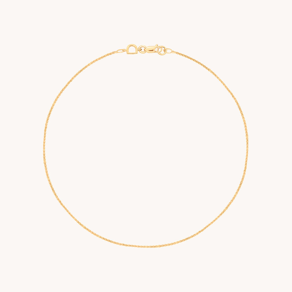 Shoreditch Story Chain Anklet in Solid Gold-Astrid &amp; Miyu