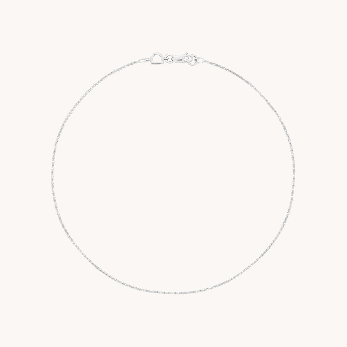 Shoreditch Chain Anklet in Solid White Gold-Astrid &amp; Miyu