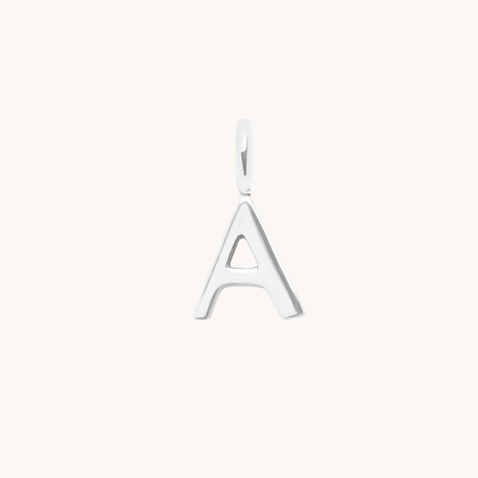 Initial Charms - A Initial Charm 9k White Gold - Welding Charm - Astrid &amp; Miyu