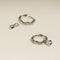 Scalloped Crystal Charm Huggies in Silver-Astrid &amp; Miyu