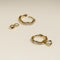 Scalloped Crystal Charm Huggies in Gold-Astrid &amp; Miyu