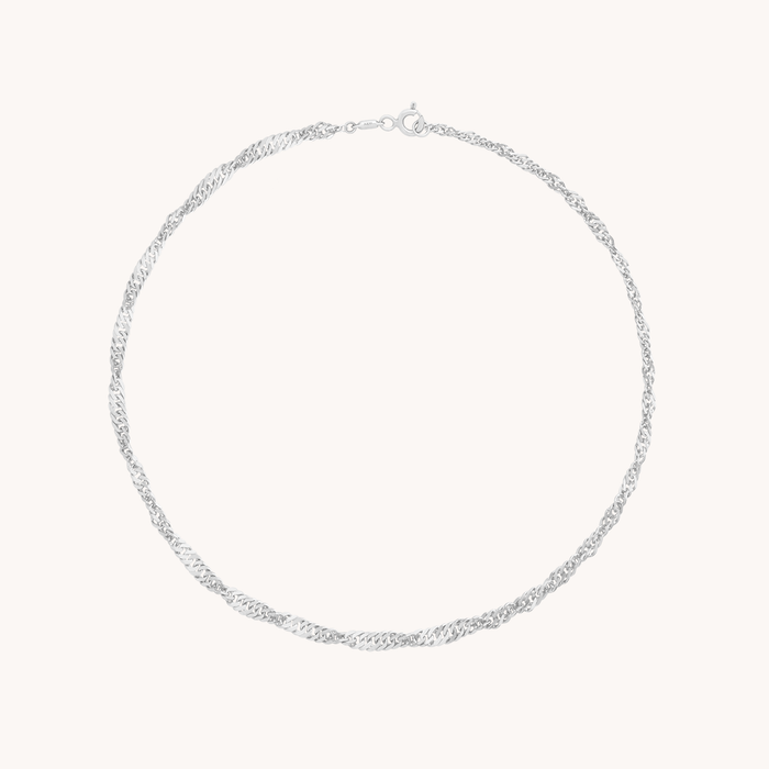 Bold Astrid Chain Bracelet in Solid White Gold-Astrid &amp; Miyu