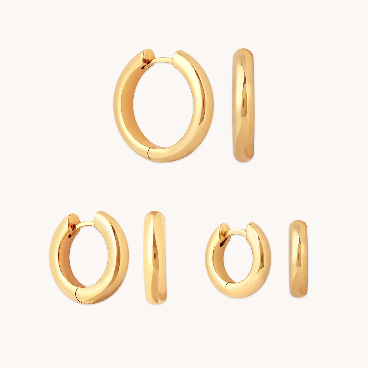 Bold Zodiacs & Zodiac Gift Sets - Bold Hoops Gift Set in Gold - Stacking Sets - Astrid &amp; Miyu