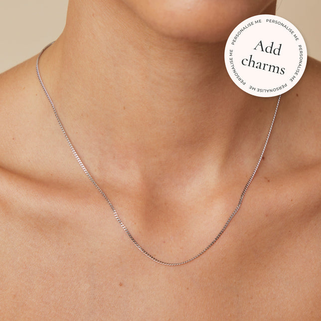 Charm Compatible Necklaces & Bracelets - Bold Miyu Chain Necklace in Solid White Gold - Necklaces - Astrid &amp; Miyu