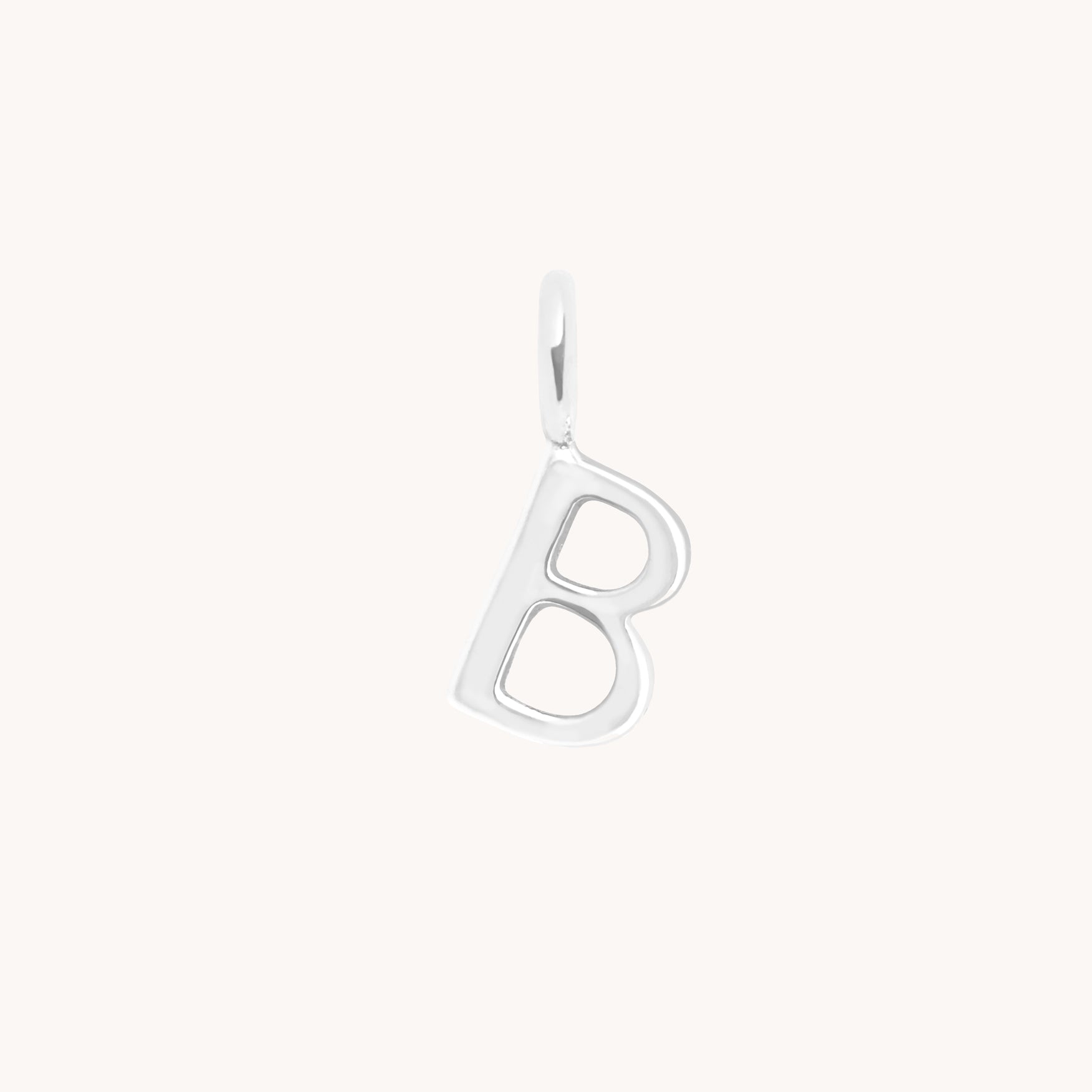 Initial Charms - B Initial Charm 9k White Gold - Welding Charm - Astrid &amp; Miyu