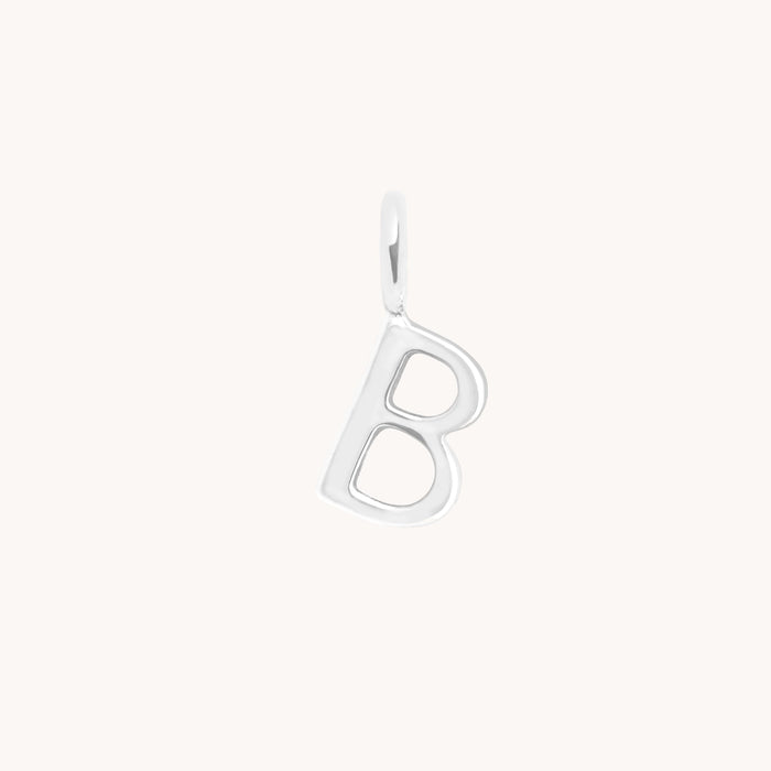 Initial Charms - B Initial Charm 9k White Gold - Welding Charm - Astrid &amp; Miyu