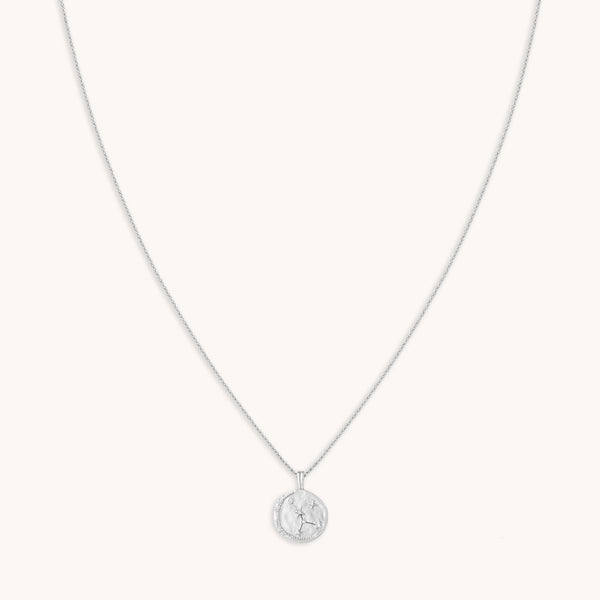Cancer Zodiac Pendant Necklace in Silver