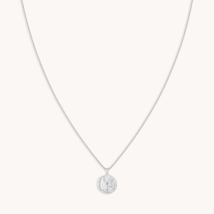 Cancer Zodiac Pendant Necklace in Silver