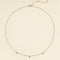 Floating Diamond Charm Necklace in Solid Gold