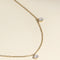 Floating Diamond Charm Necklace in Solid Gold