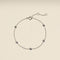 Floating Diamond Charm Necklace in Solid White Gold