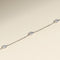 Floating Diamond Charm Necklace in Solid White Gold