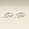 Floating Marquise Diamond Stud Earrings in Solid Gold
