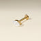 Floating Marquise Diamond Piercing Stud in Solid Gold