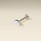 Floating Marquise Diamond Piercing Stud in Solid White Gold