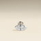 Floating Marquise Diamond Piercing Stud in Solid White Gold