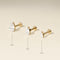Floating Pear Diamond Piercing Stud in Solid Gold